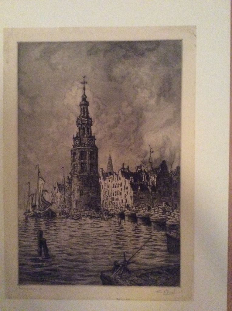 Toon de Jong: Oude Schans Amsterdam; ongeveer 1900 kopen? Bied vanaf 100!