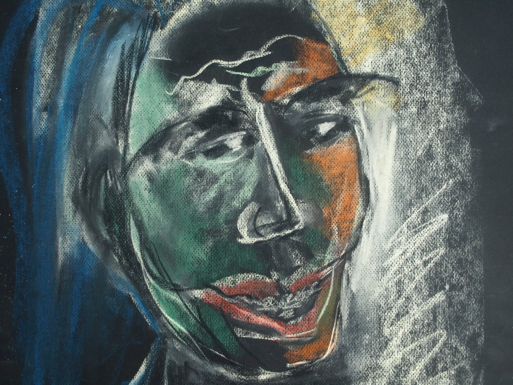 Anina Margiono – 2 Pastel-tekeningen – Man en Vrouw – Gesigneerd  kopen? Bied vanaf 35!