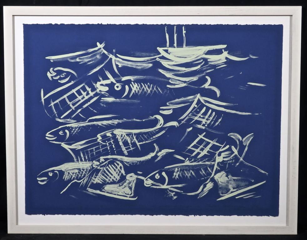 Rene Daniels: Zeefdruk, Het schoolbestuur is oneens met de EGbe... - Ingelijst verkocht voor € 1650!