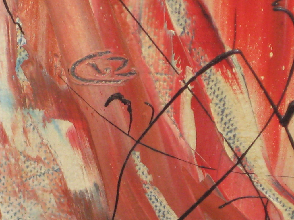 abstract werk olieverf op doek gesigneerd kopen? Bied vanaf 20!