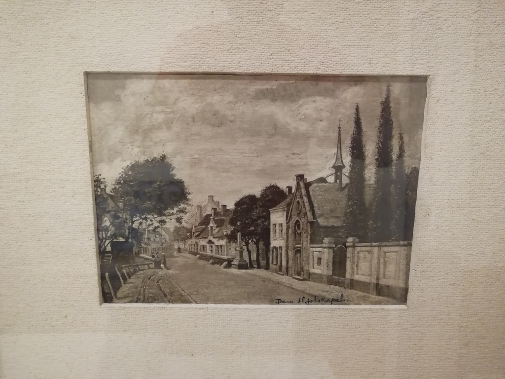 Frans Schuerweghs °1900 - +1983 pentekening, Sint-Jacobs kapel in Dambrugge kopen? Bied vanaf 1!
