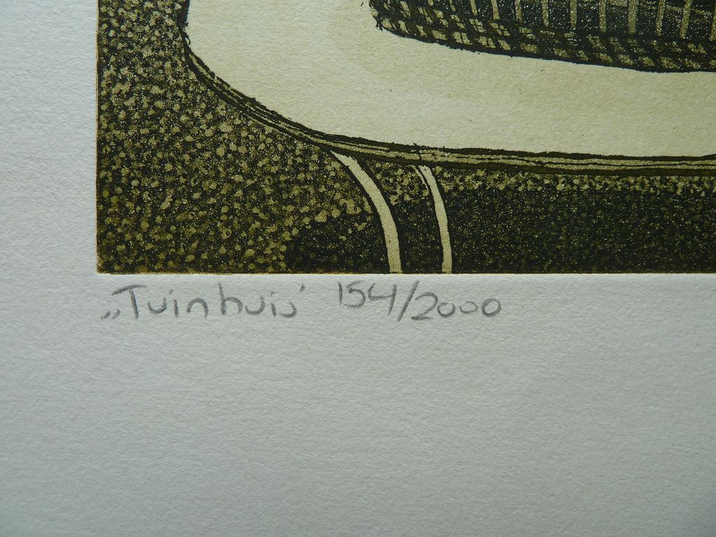 Laetitia de Haas, Kleurenlitho, Tuinhuis kopen? Bied vanaf 10!