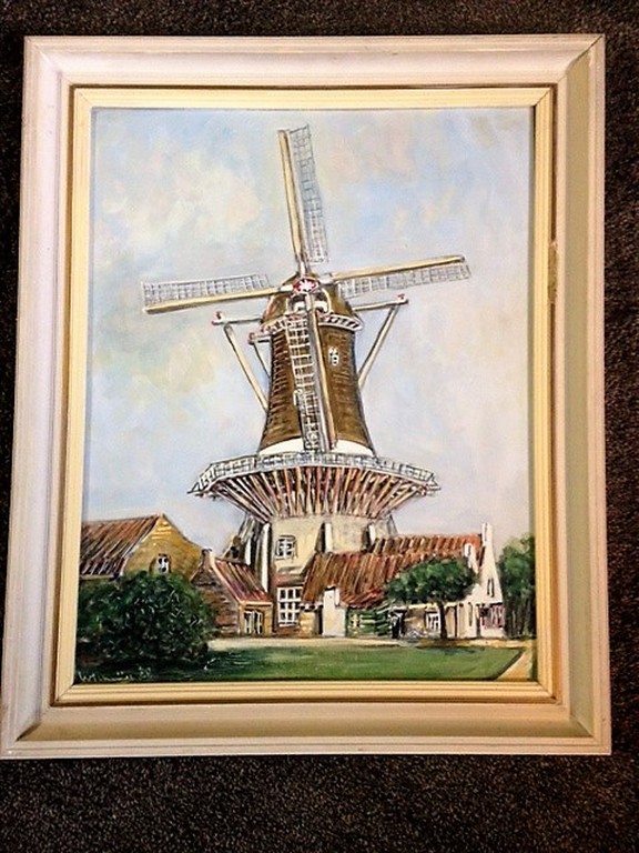 Onbekende kunstenaar, olieverf op paneel, Molen Windlust Wassenaar kopen? Bied vanaf 1!
