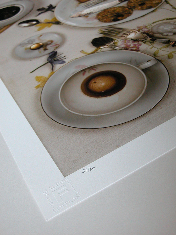 Daniel Spoerri, ‘5 o´clock tea’,  giclée, handgesigneerd, ed. 50 kopen? Bied vanaf 200!