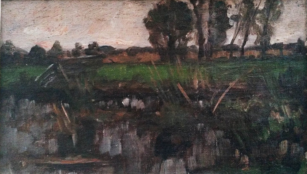 E.R.D. Schaap (1862-1939) - October Landschap - marouflé - gesigneerd  kopen? Bied vanaf 95!