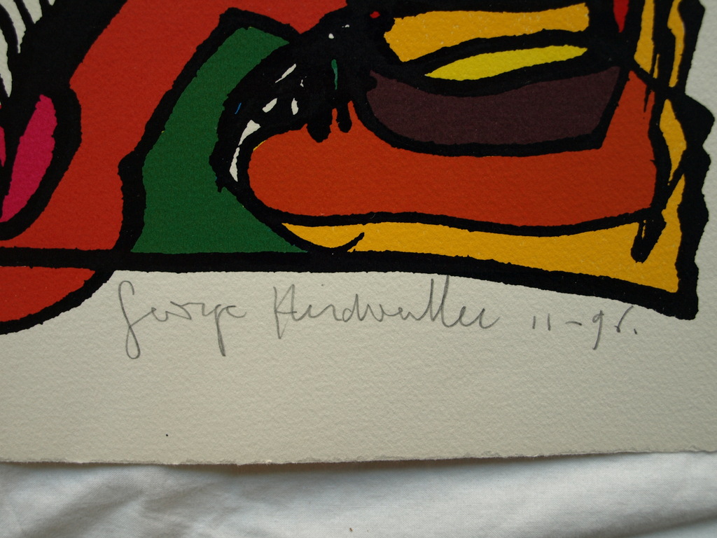 George Heidweiller : Zeefdruk – Twisted Reminder – gesigneerd – 1996 kopen? Bied vanaf 35!