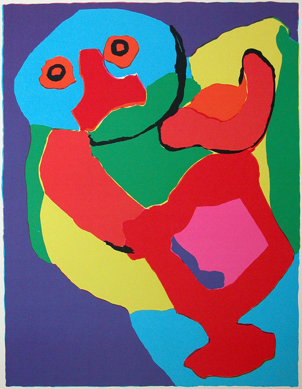 KAREL APPEL, ‘Dansende man’, originele litho, handgesigneerd en genummerd, 1970 kopen? Bied vanaf 500!