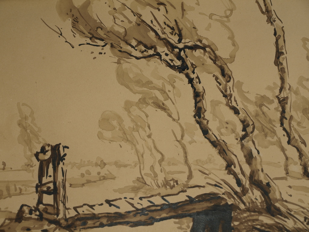 Toon de Jong : Aquarel , Landschap - gesigneerd & ingelijst - ca. 1940 kopen? Bied vanaf 1!