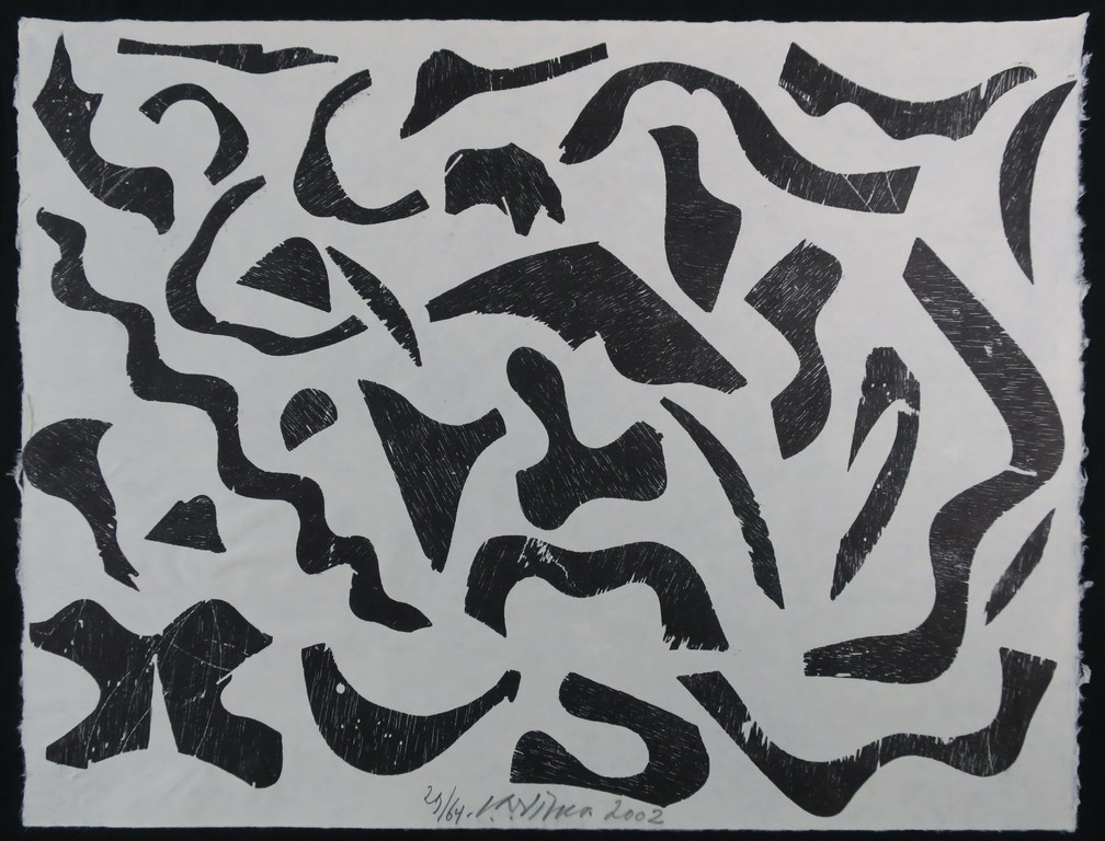 Carel Visser: Houtsnede op Japans papier, Z.T. (zwart) kopen? Bied vanaf 80!