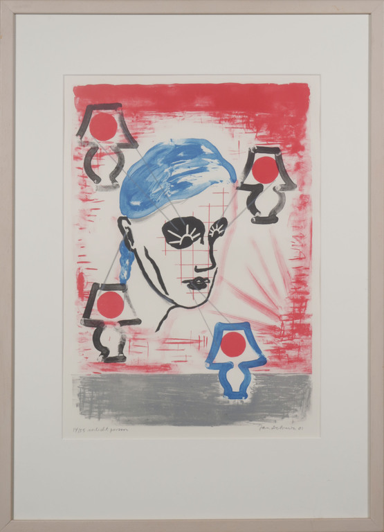 Jan de Bruin: Litho, Verlicht persoon - Ingelijst kopen? Bied vanaf 1!