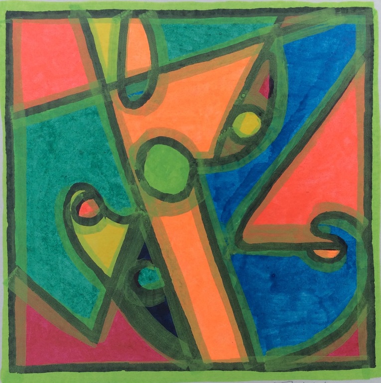 Jack Vissers, acryl op papier kopen? Bied vanaf 1!