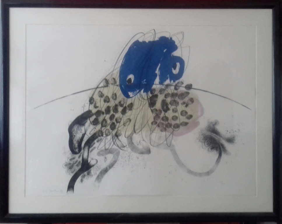 Lei Molin: Zeer groot formaat zeefdruk zonder titel uit 1989 verkocht voor € 275!