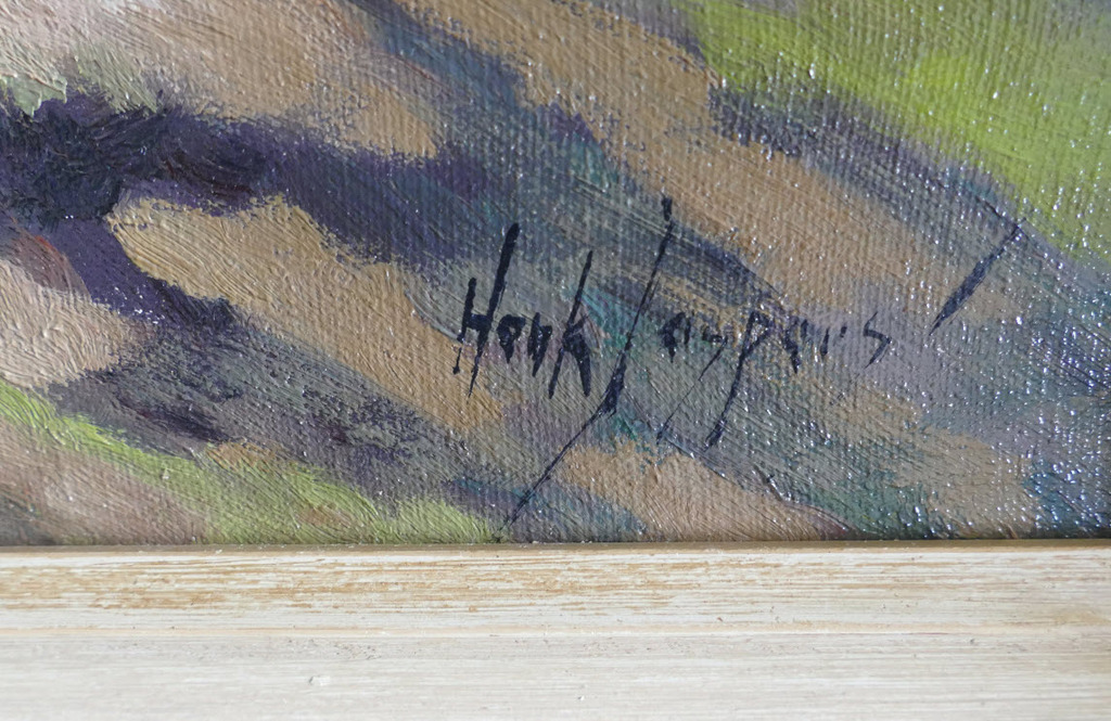 Henk Jaspers - olieverf op doek - Lente in de Ooijpolder kopen? Bied vanaf 375!