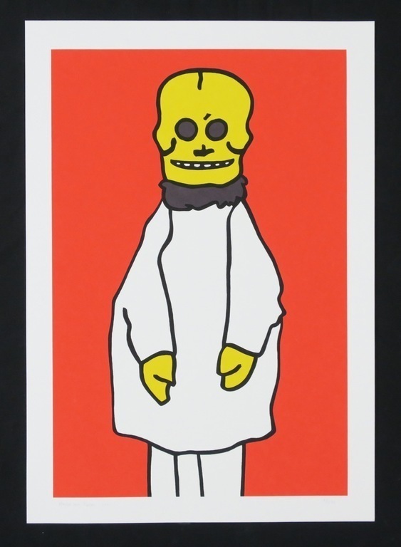 Lot met 2 zeefdrukken van Wouter van Riessen: Kroon en Death kopen? Bied vanaf 1!