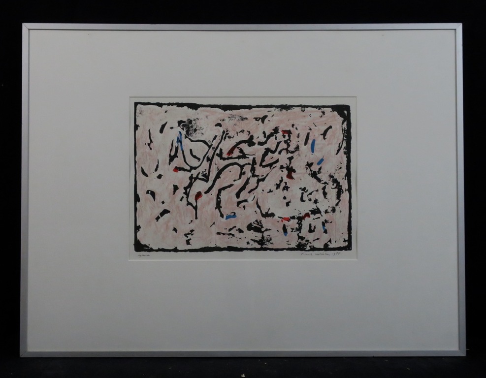 Frank Lodeizen: Litho, Z.T. - Ingelijst verkocht voor € 40!