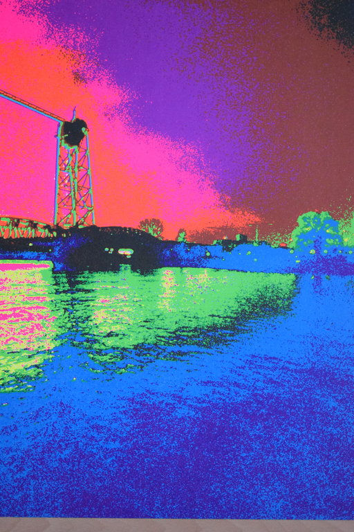 Henk van der Vet - Kleurenzeefdruk - De Hef - Brug in Rotterdam kopen? Bied vanaf 35!