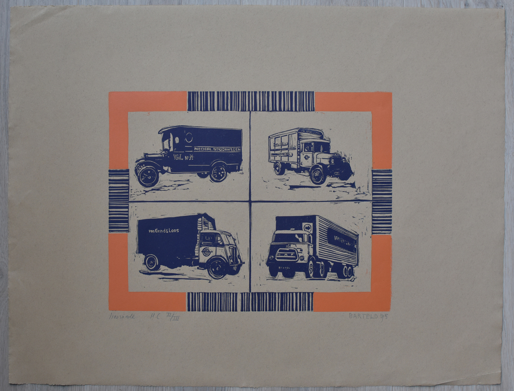 Barteld (Evenhuis), Linosnede  # van GEND & LOOS # oplage 3, mint- kopen? Bied vanaf 1!