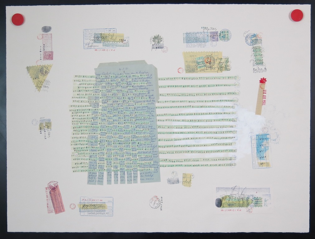 Liesbeth Giesberger: Collage op papier, Zonder titel kopen? Bied vanaf 35!