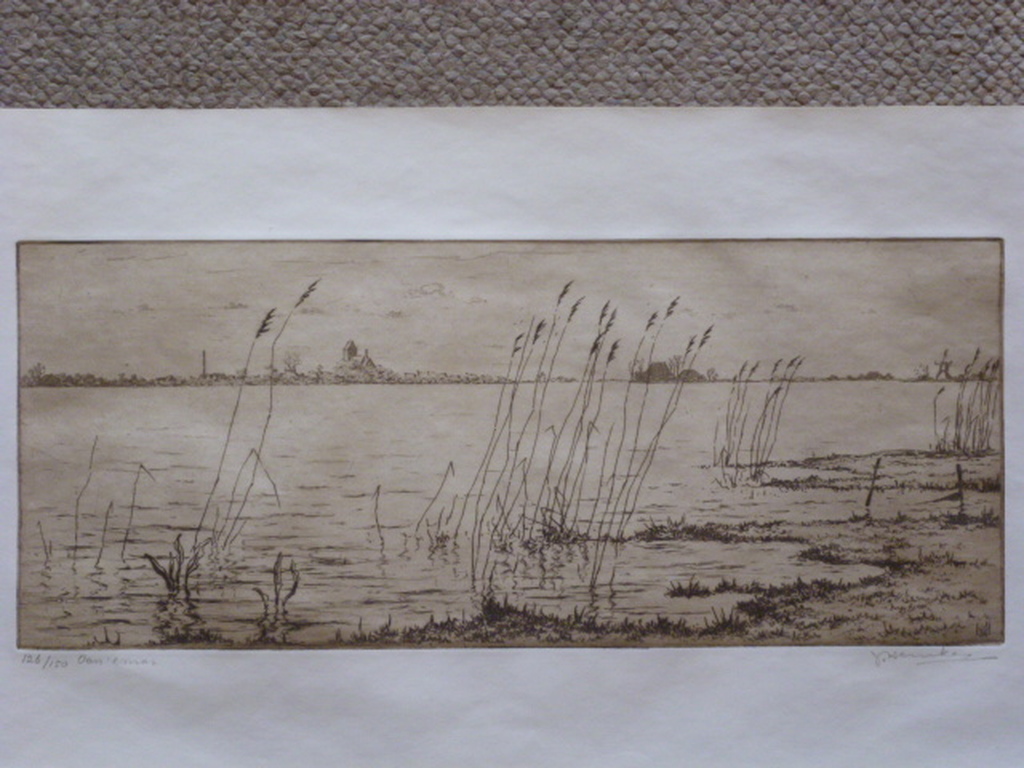 Johan Hemkes - ets - Oan 'e mar kopen? Bied vanaf 50!