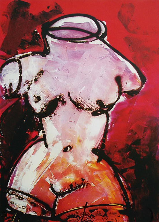 Herman Brood - Torso Red, zeefdruk (mooi ingelijst, groot) verkocht voor € 575!