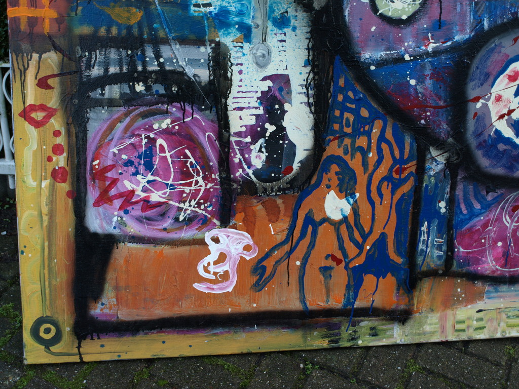 Justus Donker : Olieverf op doek â�� Street Art - 135 x 170 cm - ca 2000 kopen? Bied vanaf 100!