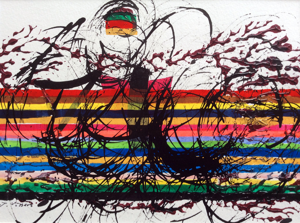 Jack Vissers - acryl en inkt op papier kopen? Bied vanaf 35!