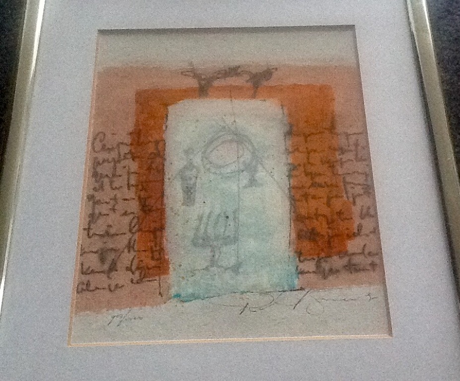 Gemengde techniek op handgeschept papier, Zonder titel kopen? Bied vanaf 25!