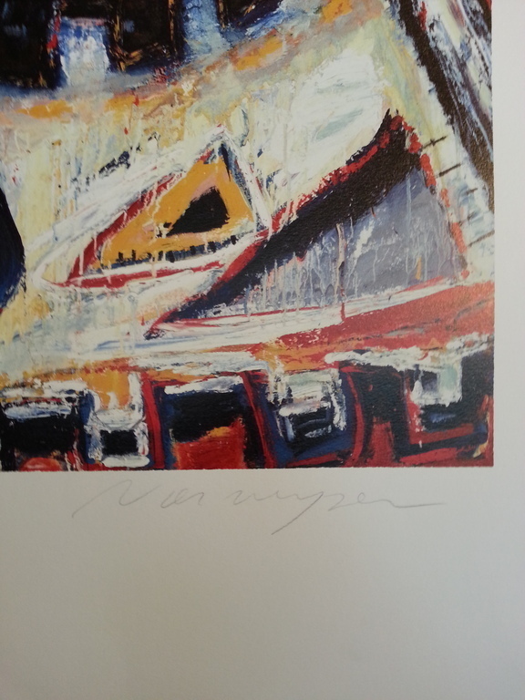 HENK VIERVEIJZER   Grote Zeefdruk(82x68cm)   HET OOG  Handgesigneerd  kopen? Bied vanaf 35!