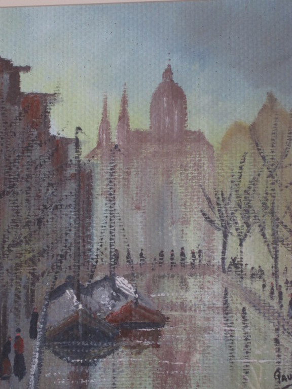 Paul Rollman 1924 - Amsterdam Oudezijdsvoorburgwal met Nicolaaskerk  verkocht voor € 61!