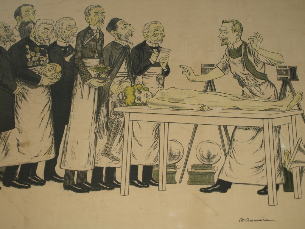 Adrien Barrère : Litho – Karikatuur ‘De Naakte vrouw’ – 1905 verkocht voor € 175!