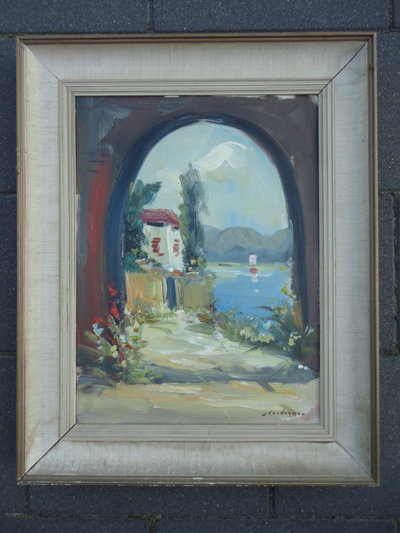 Jan Kelderman - olieverf op doek - Middellandse zee kopen? Bied vanaf 1!