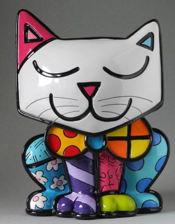 ROMERO BRITTO, gelimiteerd beeld: Cat Snow XL kopen? Bied vanaf 89!