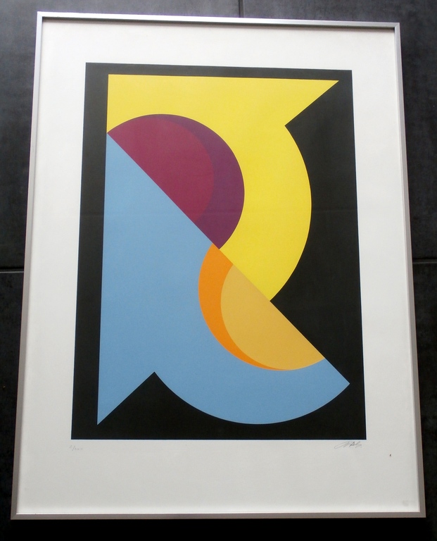 Anna Beöthy-Steiner - Zeefdruk: geometrische compositie verkocht voor € 175!
