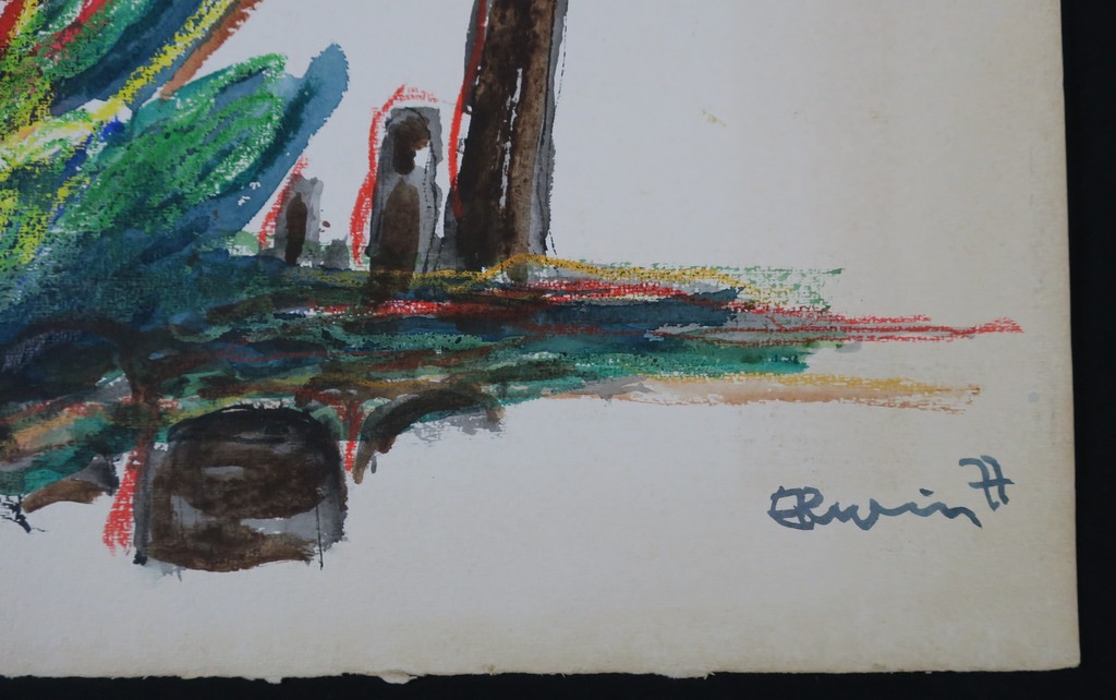 Erwin de Vries: Krijt en Aquarel, Landschap kopen? Bied vanaf 1!