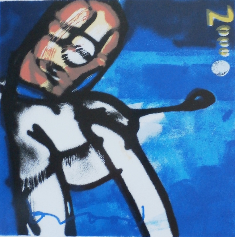 Herman Brood, ingelijste  zeefdruk: Golfer kopen? Bied vanaf 199!