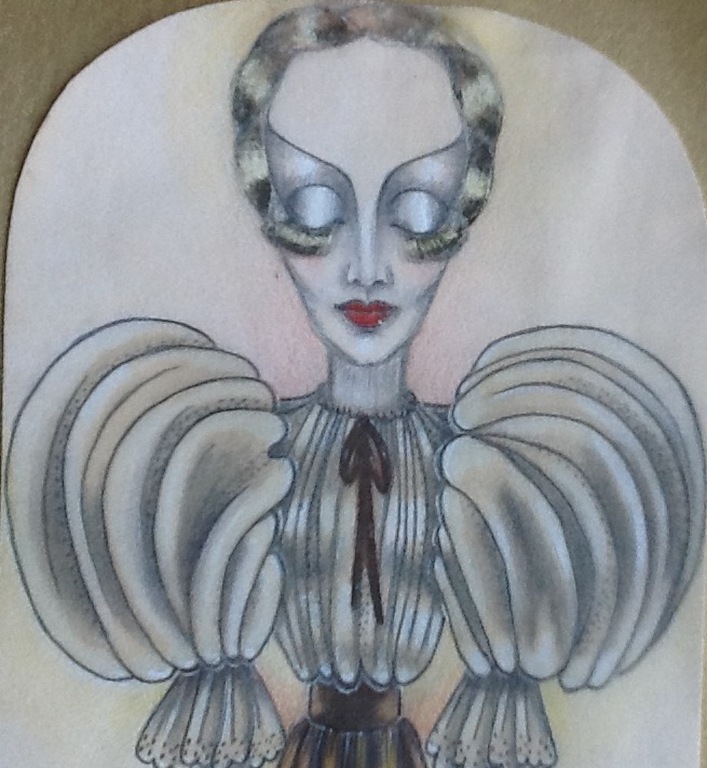 Leni Linthout, kleur tekening, filmster 30ger jaren kopen? Bied vanaf 1!