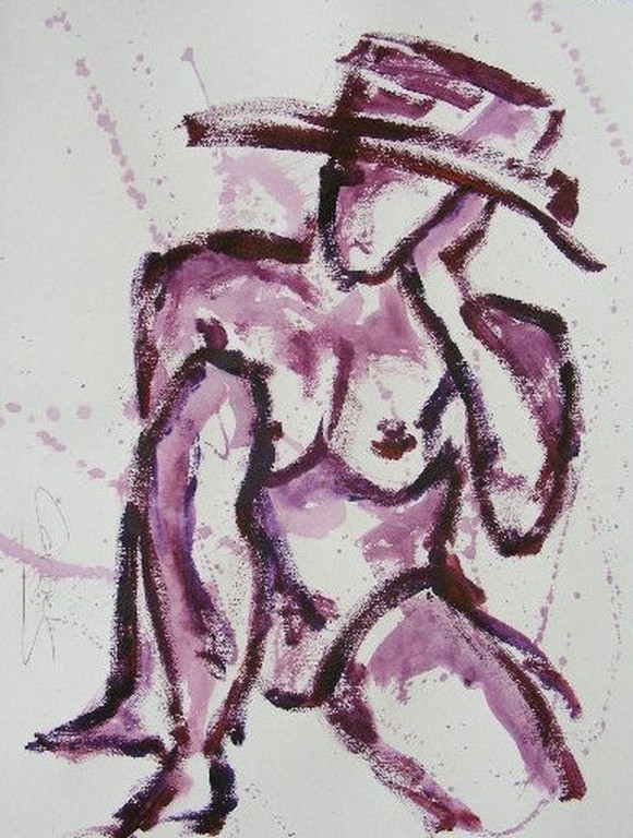 Onbekende kunstenaar- gouache- Lady kopen? Bied vanaf 1!