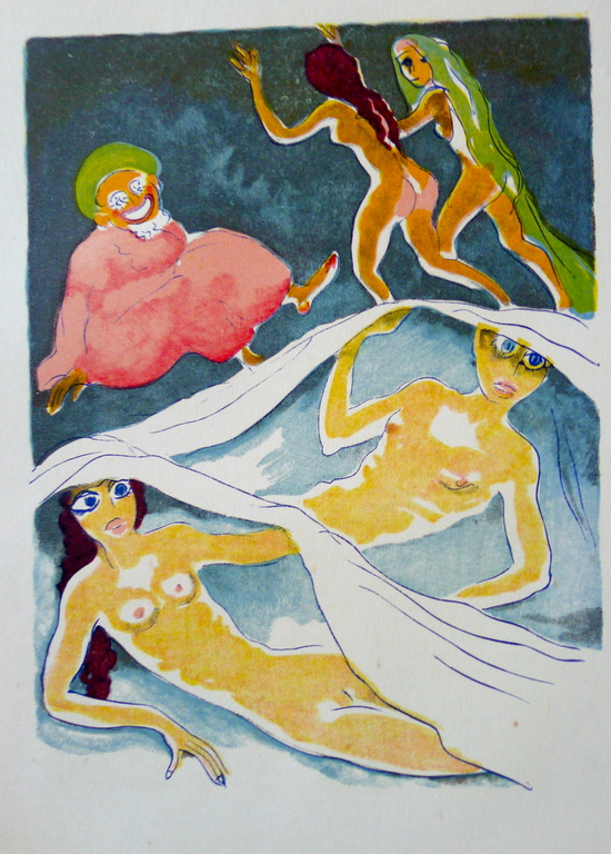 Kees van Dongen,houtgravure  naar een  aquarel uit  "1001 nacht ",1955. kopen? Bied vanaf 1!