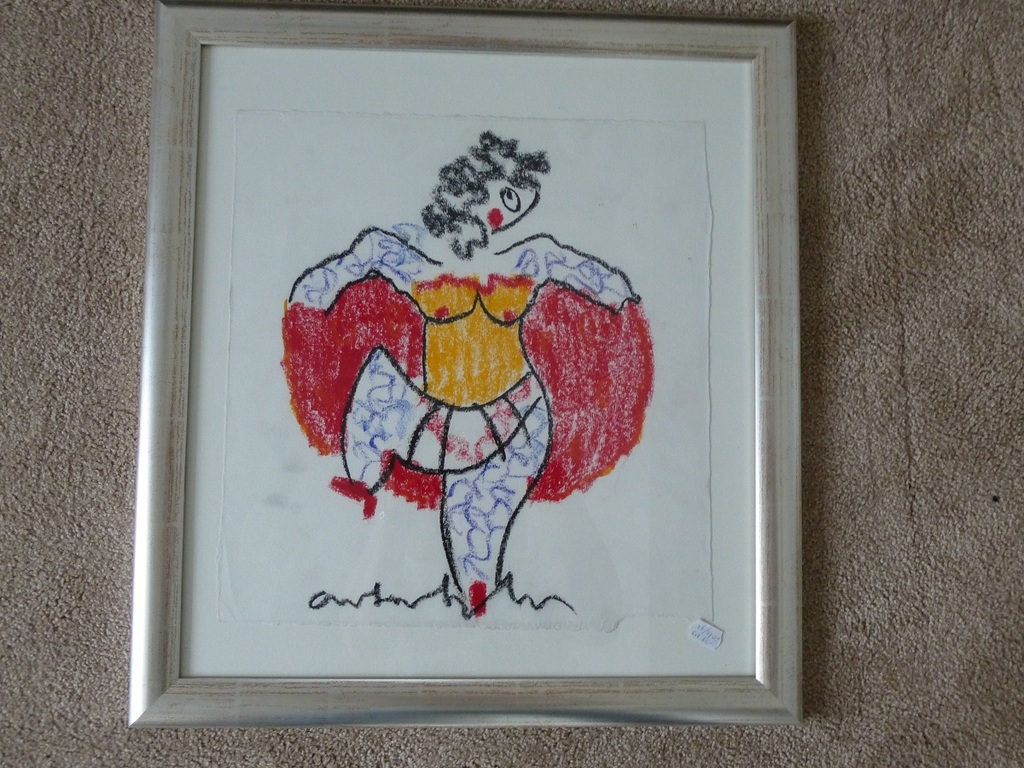 Heyboer, Can Can danseres rood en danseres blauw, krijttek. kopen? Bied vanaf 550!