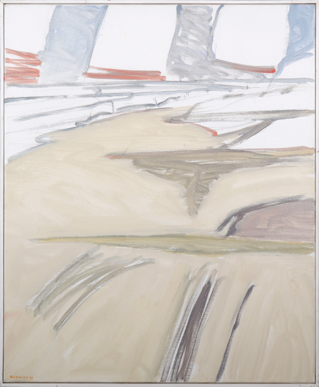 Paul Overhaus: Olieverf op doek, Zonder titel - Ingelijst verkocht voor € 100!