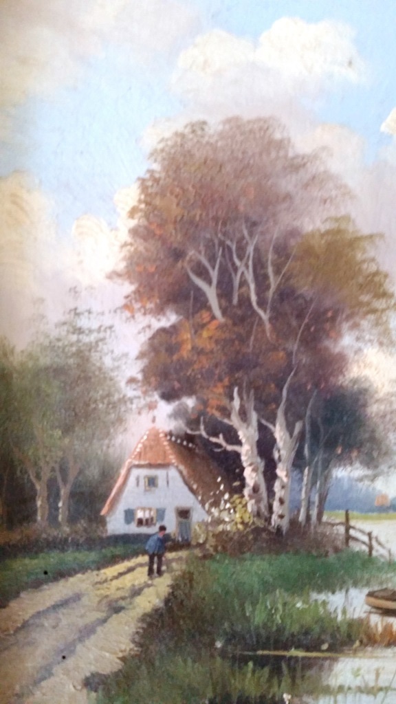 Adrianus Beekmans (Ad)-olieverf op paneel-Rivierlandschap kopen? Bied vanaf 1!