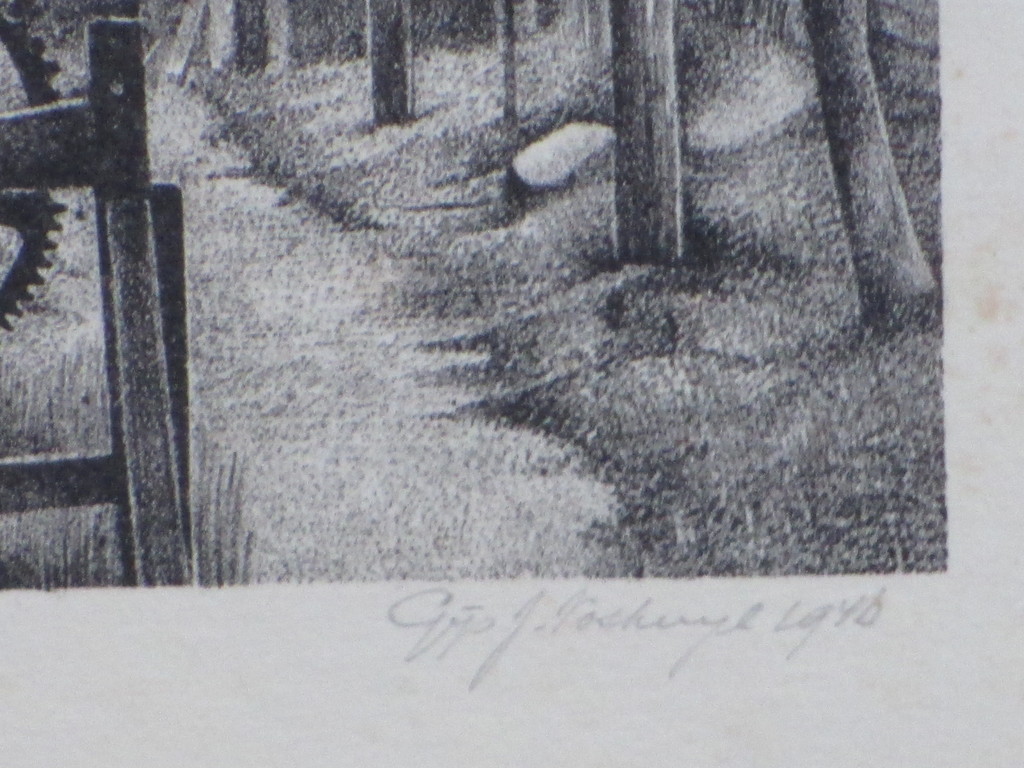 Gijs Voskuijl. Vischpoort te Elburg, Litho kopen? Bied vanaf 1!