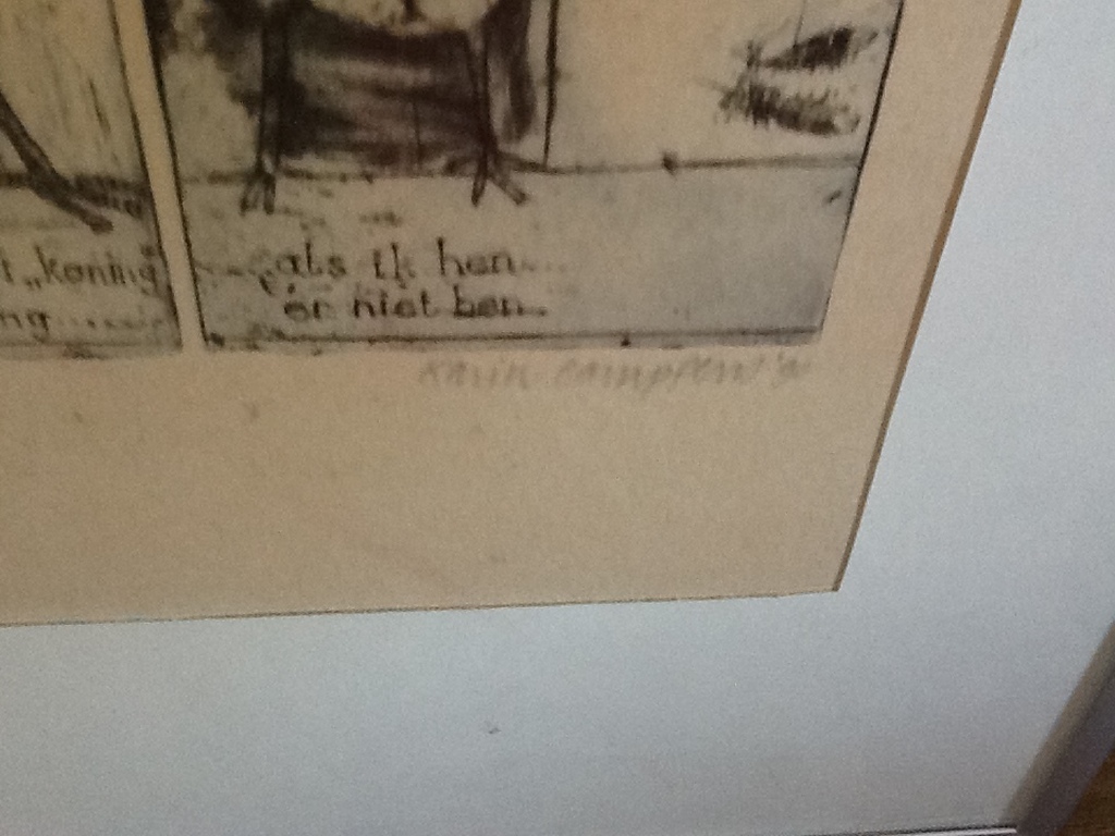 Karin Campfens : Kleurenlitho, ingelijst en gesigneerd kopen? Bied vanaf 15!