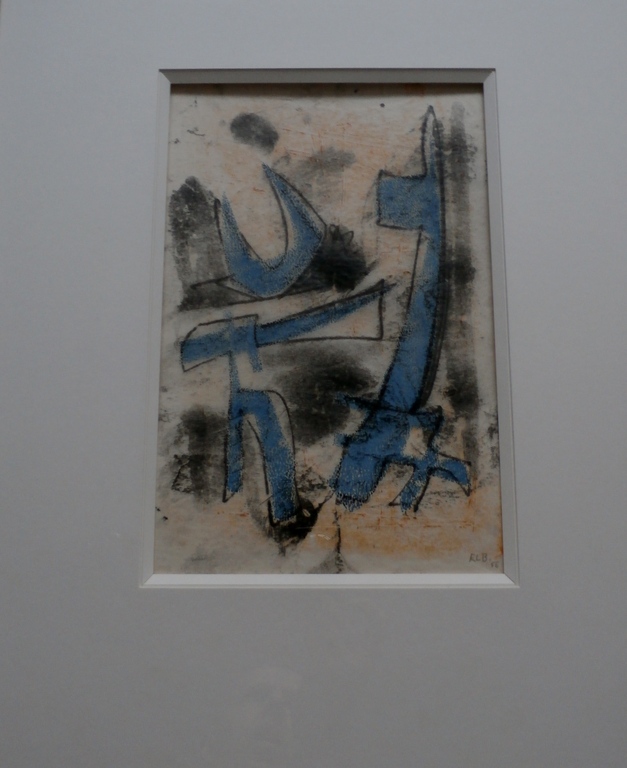 Jan Elburg (Cobra) Monoprint: Telefoon - gesigneerd -1956 verkocht voor € 475!