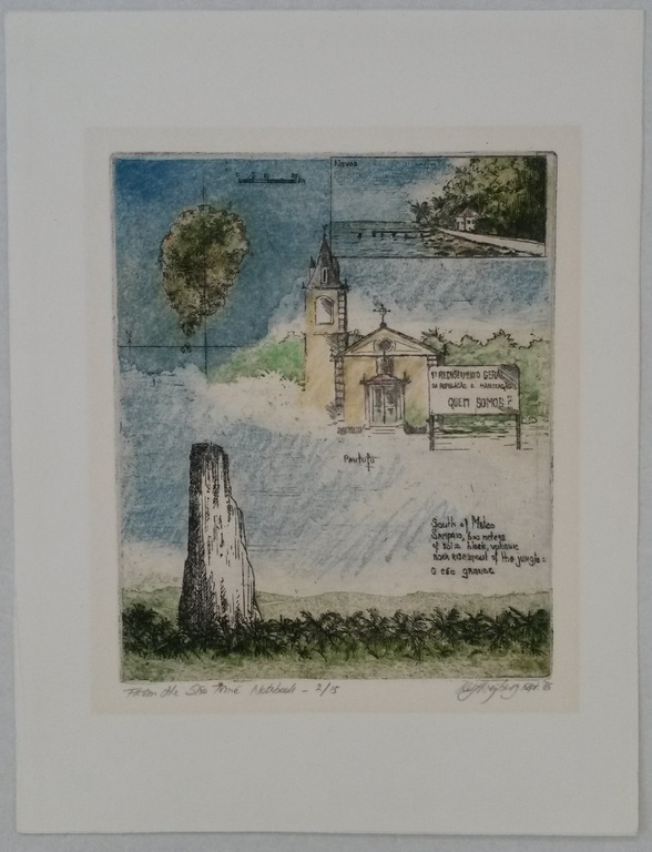 Rolf Weijburg - kleurenets - From the Sao Tomé Notebook verkocht voor € 40!