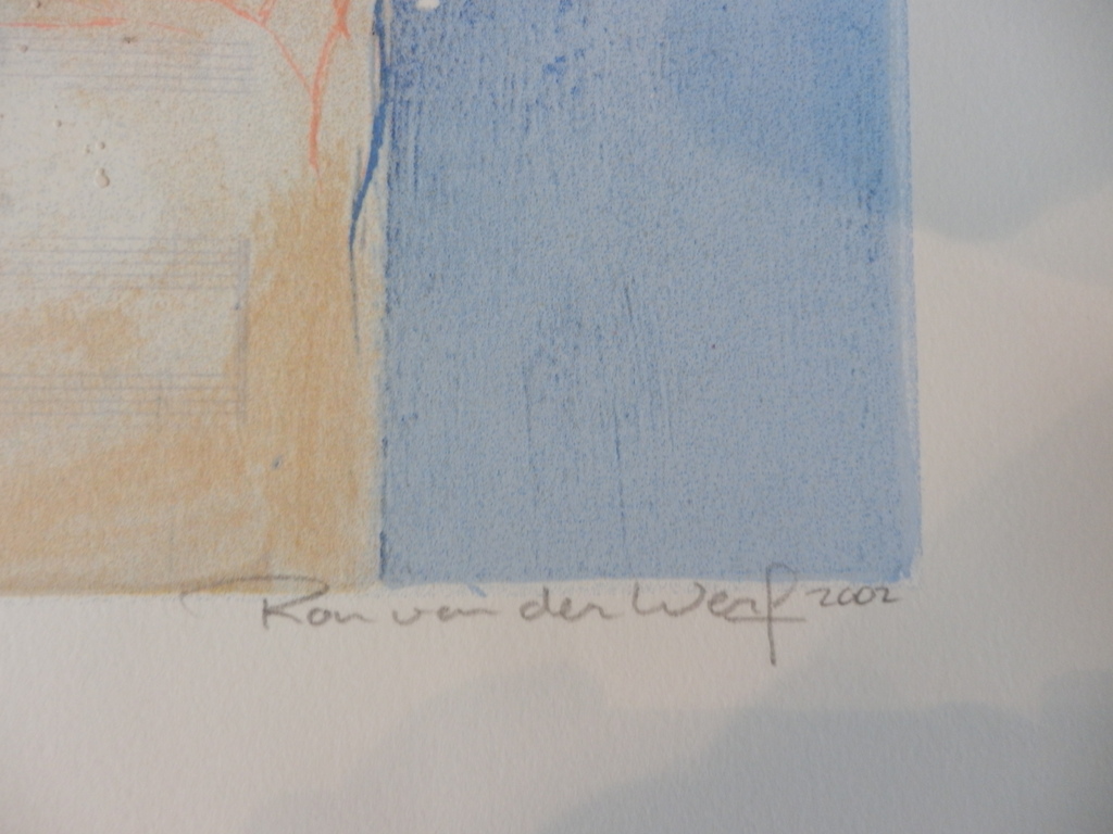 RON vd WERF   Gemengde techniek op gesigneerde Zeefdruk  PRELUDE I kopen? Bied vanaf 45!