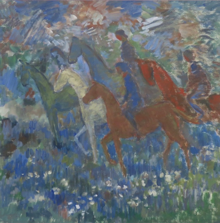 Jelle Hoogstra: Gouache, Ruiters - Ingelijst kopen? Bied vanaf 120!