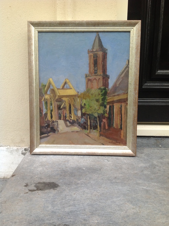 Aart Glansdorp, Loenen aan de Vecht, olie op paneel 50x40cm kopen? Bied vanaf 1!