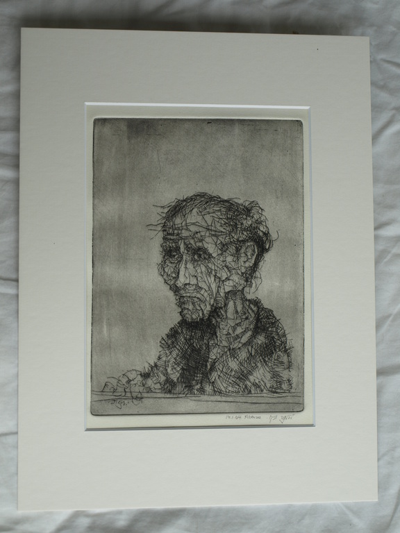 Onbekend : Ets - Vrouwenportret – Gesigneerd – Joodse kunstenaar? - 1964 kopen? Bied vanaf 1!