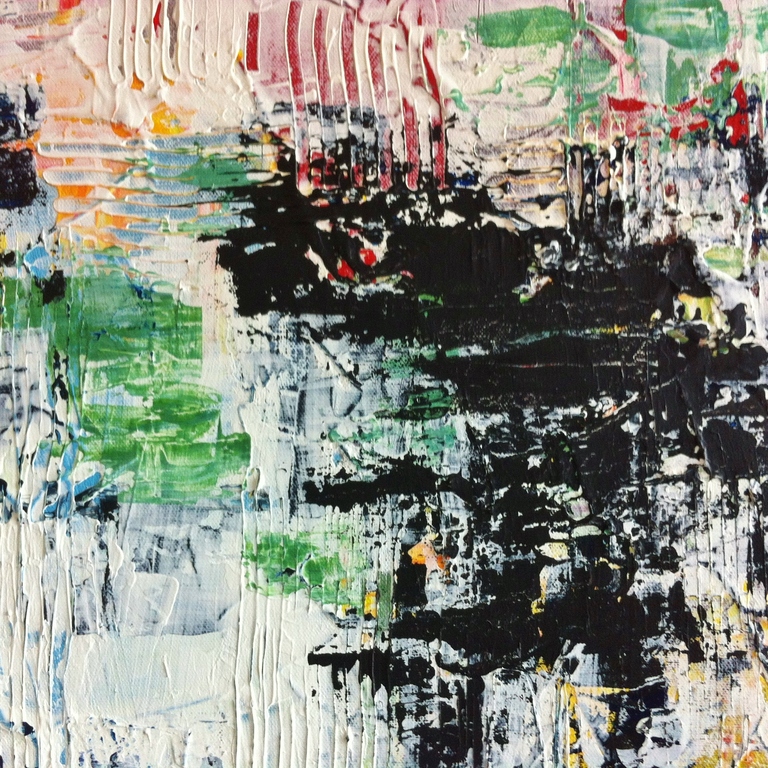 "Tombe La Neige " John Foppen -Mix oliev./acrylverf op 3D Canvas- Gesign.- Unica kopen? Bied vanaf 149!